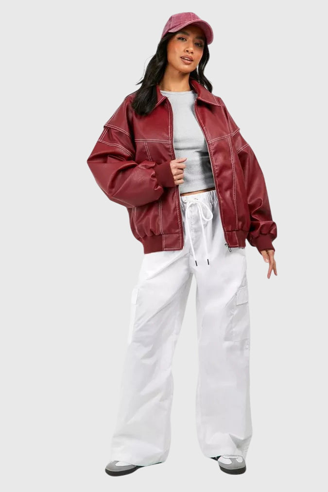 Faye™ - Ylisuuri Nahkatakki