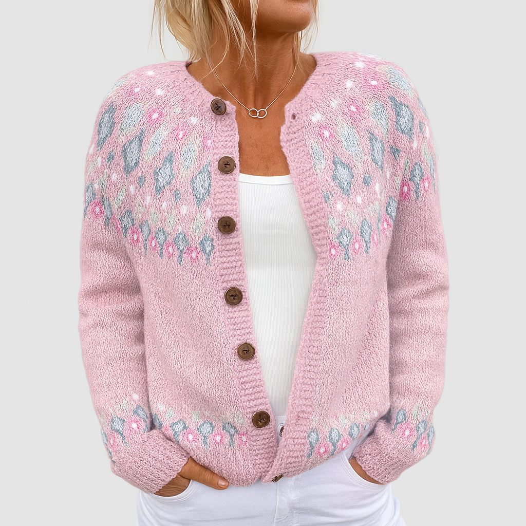 Selva™ | Löysästi neulottu kuviollinen neuletakki